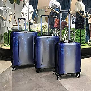  Mdsfe gradiente de color original equipaje de viaje simple pc ultraligero trolley maleta 20/24/29 pulgadas caja de embarque consignaci�n caja tsa - azul (1 pieza)